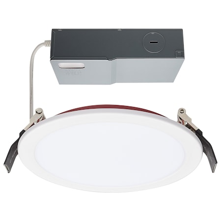 Satco 13 Watt LED Fire Rated 6 Inch DW Downlight Round White CCT Selectable 120-277 Volts Dimmable S11869